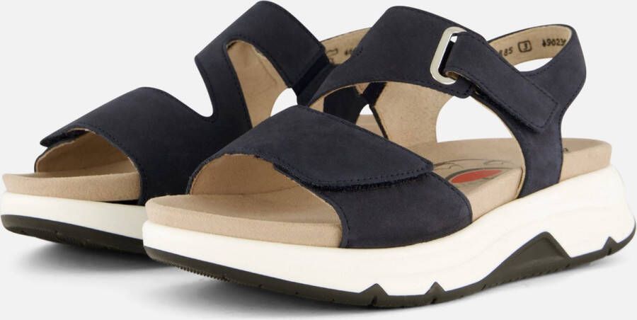 Gabor Rollingsoft Sandalen blauw Nubuck Dames