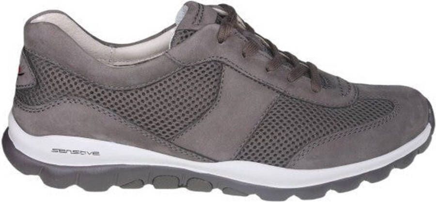 Gabor rollingsoft sensitive 06.966.28 dames rollende wandelsneaker grijs