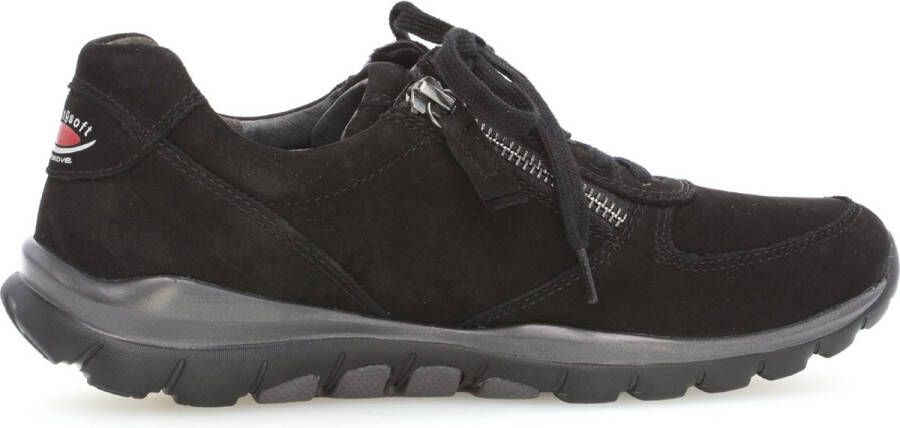 Gabor rollingsoft sensitive 06.968.47 dames rollende wandelsneaker zwart