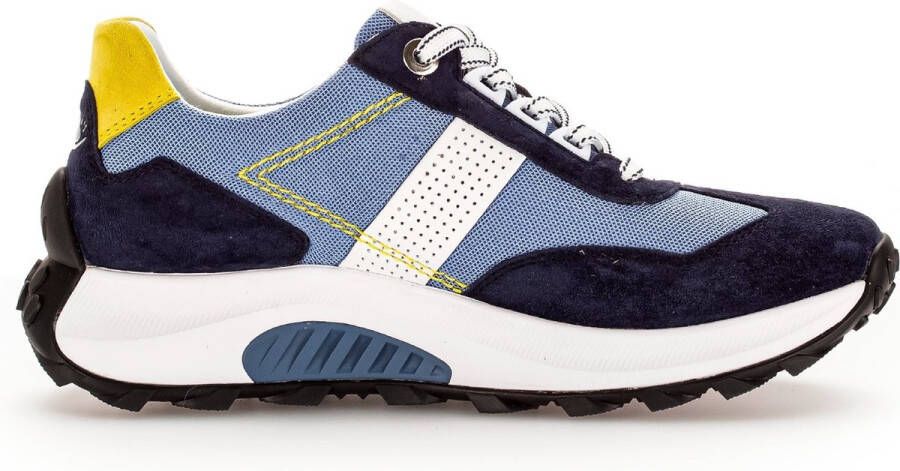 Gabor rollingsoft sensitive 26.914.36 dames rollende wandelsneaker blauw