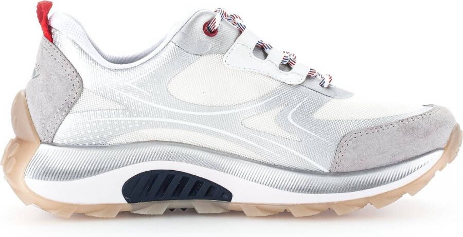 Gabor rollingsoft sensitive 26.916.29 dames rollende wandelsneaker zilver