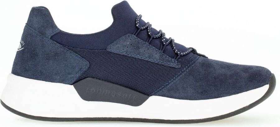 Gabor rollingsoft sensitive 26.951.36 dames rollende wandelsneaker blauw