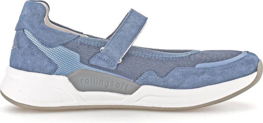Gabor rollingsoft sensitive 26.952.26 dames rollende wandelsneaker blauw