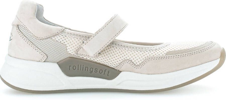 Gabor rollingsoft sensitive 26.952.33 dames rollende wandelsneaker beige