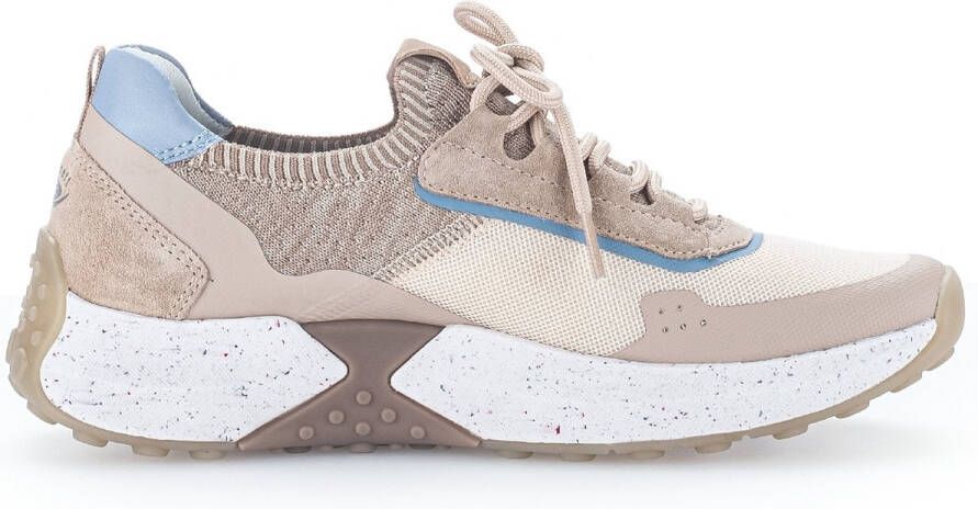 Gabor rollingsoft sensitive 26.996.33 dames rollende wandelsneaker beige