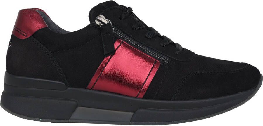 Gabor rollingsoft sensitive 36.928.87 dames rollende wandelsneaker zwart