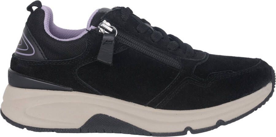 Gabor rollingsoft sensitive 56.897.47 dames rollende wandelsneaker zwart