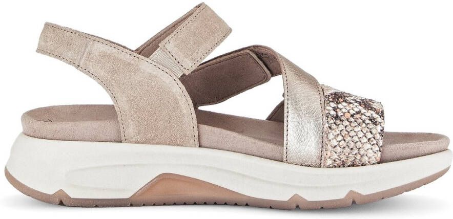 Gabor rollingsoft sensitive 66.882.63 dames rollende wandelsandaal beige