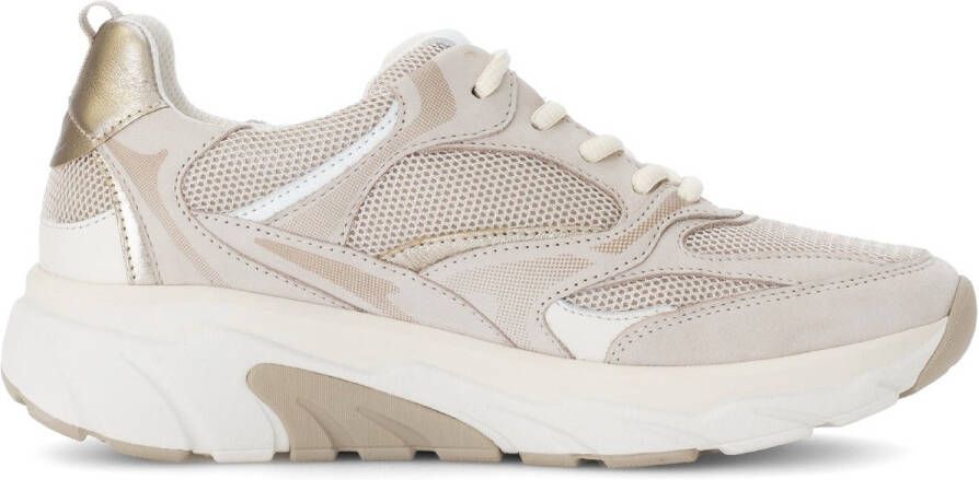 Gabor rollingsoft sensitive 66.936.31 dames rollende wandelsneaker beige