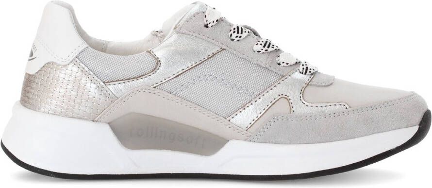 Gabor rollingsoft sensitive 66.958.30 dames rollende wandelsneaker grijs