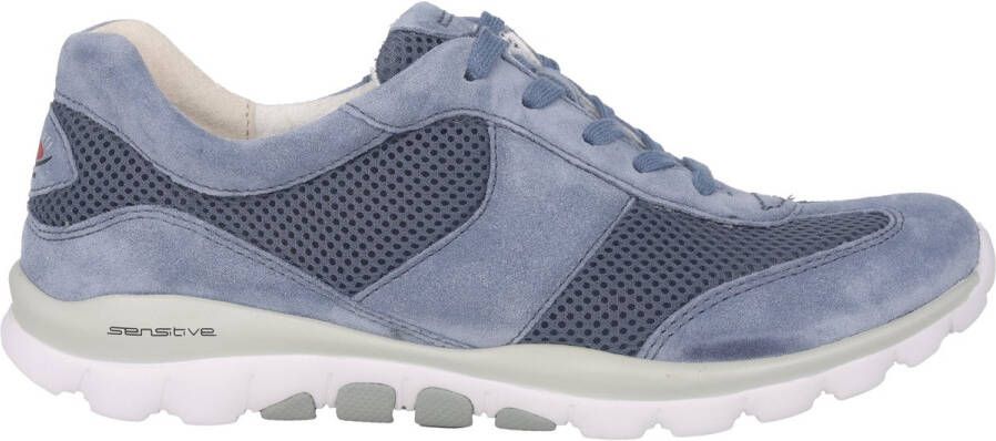 Gabor rollingsoft sensitive 66.966.26 dames rollende wandelsneaker blauw