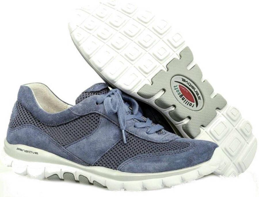 Gabor rollingsoft sensitive 66.966.26 dames wandelsneaker blauw