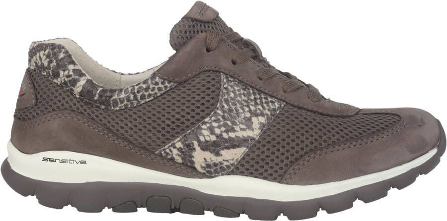 Gabor rollingsoft sensitive 66.966.29 dames rollende wandelsneaker grijs