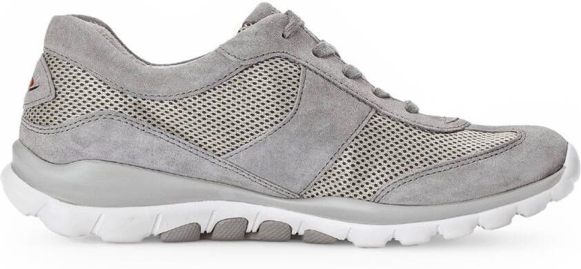 Gabor Rollingsoft Sneakers met sleehak vrijetijdsschoen lage schoen veterschoen met optifit verwisselbare inlegzool