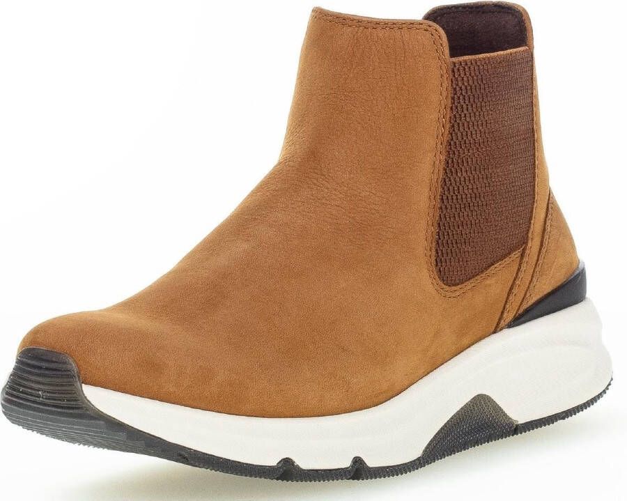 Gabor Rollingsoft Chelsea boots met textielband bij de hiel