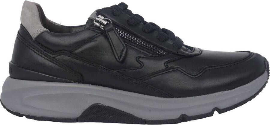 Gabor rollingsoft sensitive 76.898.57 dames rollende wandelsneaker zwart