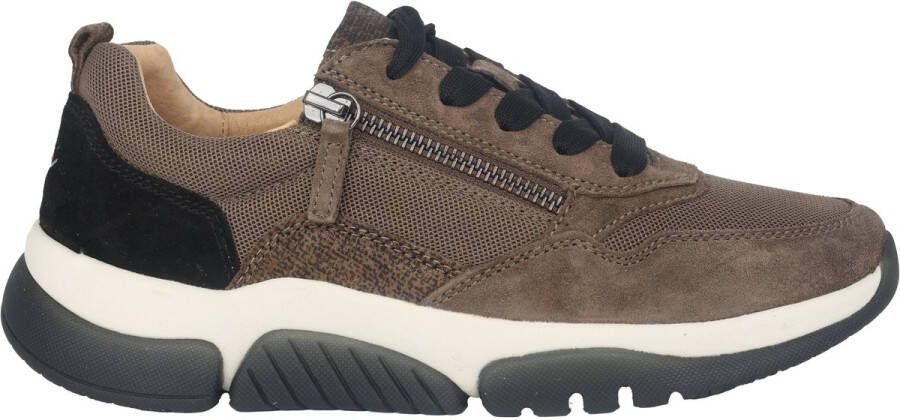 Gabor rollingsoft sensitive 76.938.30 dames rollende wandelsneaker bruin