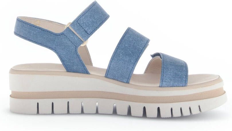 Gabor rollingsoft sensitive 76.946.46 dames rollende wandelsneaker blauw