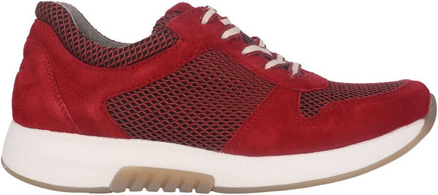 Gabor rollingsoft sensitive 76.946.48 dames rollende wandelsneaker rood