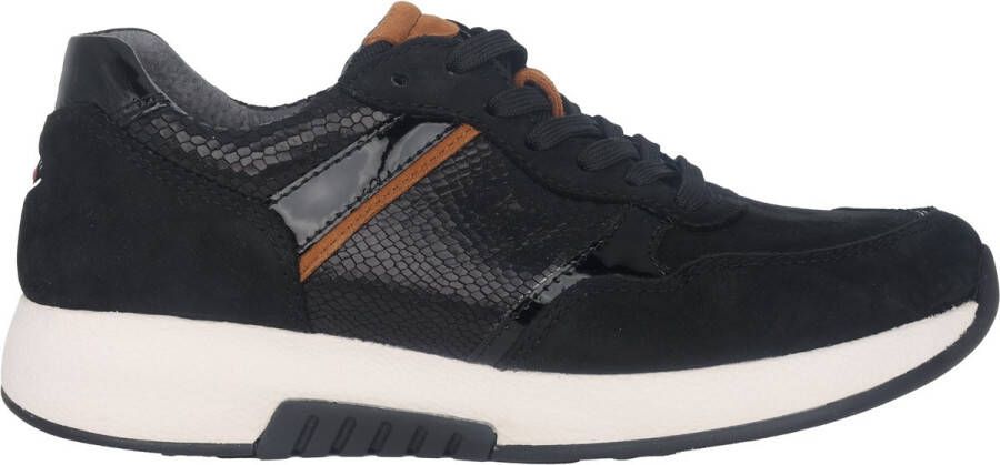 Gabor rollingsoft sensitive 76.948.87 dames rollende wandelsneaker zwart