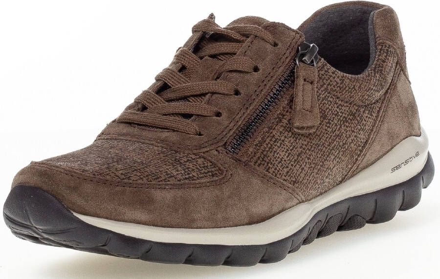 Gabor rollingsoft sensitive 76.968.61 dames wandelsneaker bruin