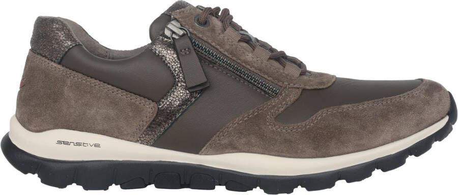 Gabor rollingsoft sensitive 76.969.30 dames rollende wandelsneaker grijs
