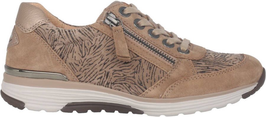 Gabor rollingsoft sensitive 76.973.64 dames rollende wandelsneaker beige