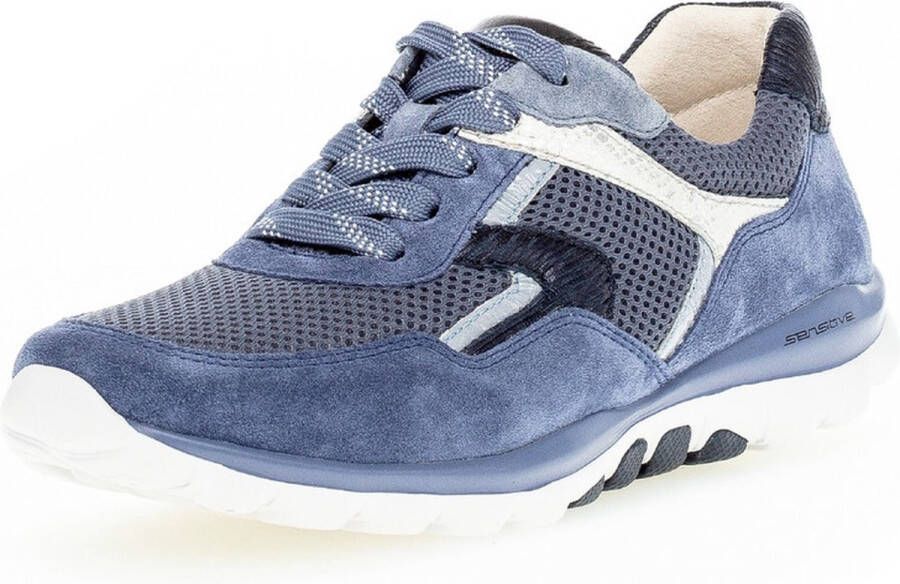 Gabor rollingsoft sensitive 86.964.26 dames rollende wandelsneaker blauw