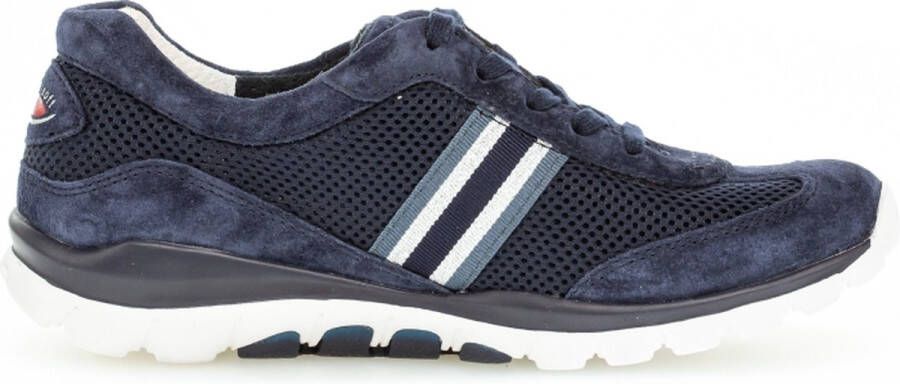 Gabor rollingsoft sensitive 86.966.16 dames rollende wandelsneaker blauw