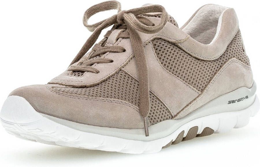 Gabor rollingsoft sensitive 86.966.33 dames rollende wandelsneaker beige