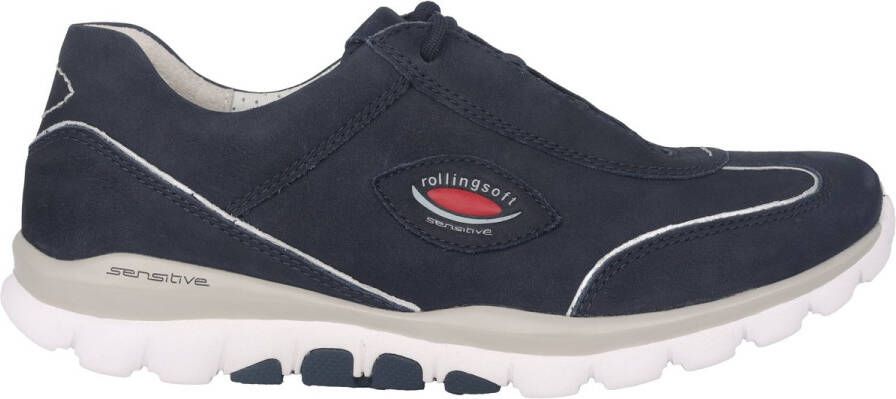 Gabor rollingsoft sensitive 86.968.46 dames rollende wandelsneaker blauw