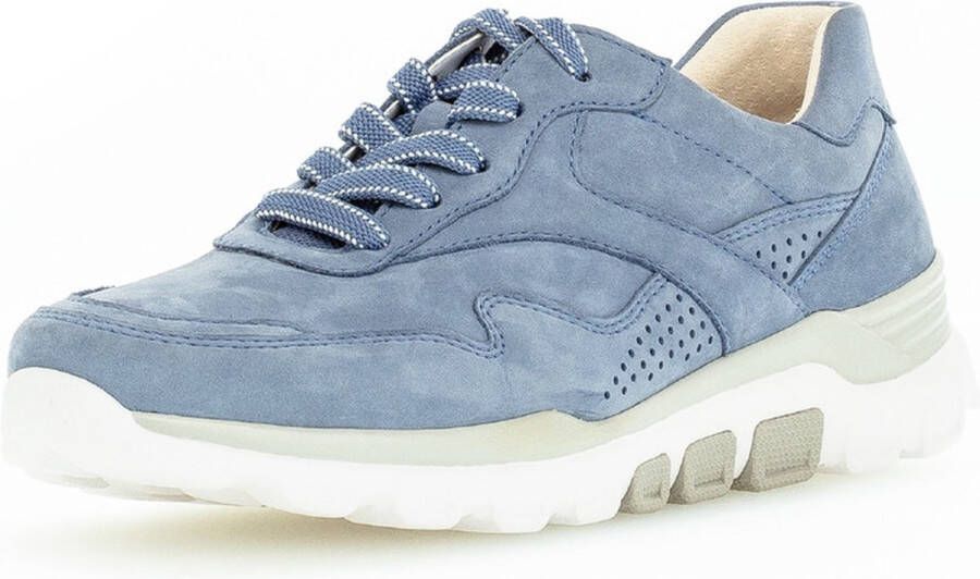 Gabor rollingsoft sensitive 86.986.26 dames rollende wandelsneaker blauw