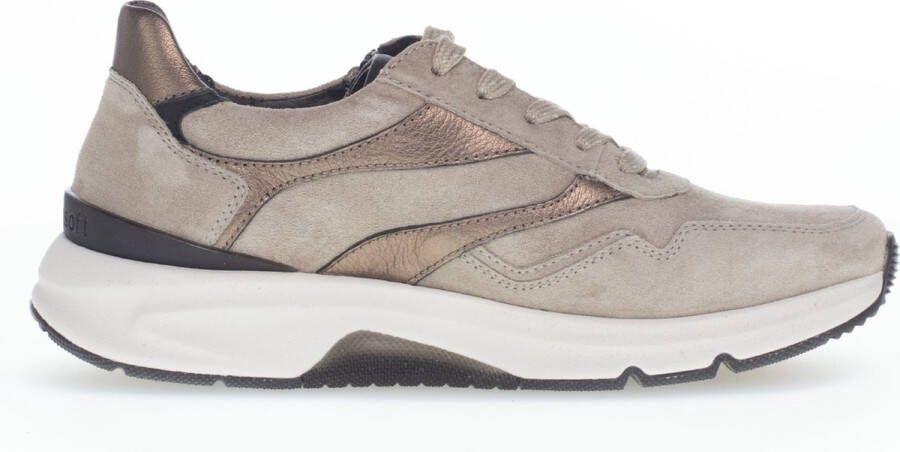 Gabor rollingsoft sensitive 96.896.39 dames rollende wandelsneaker beige