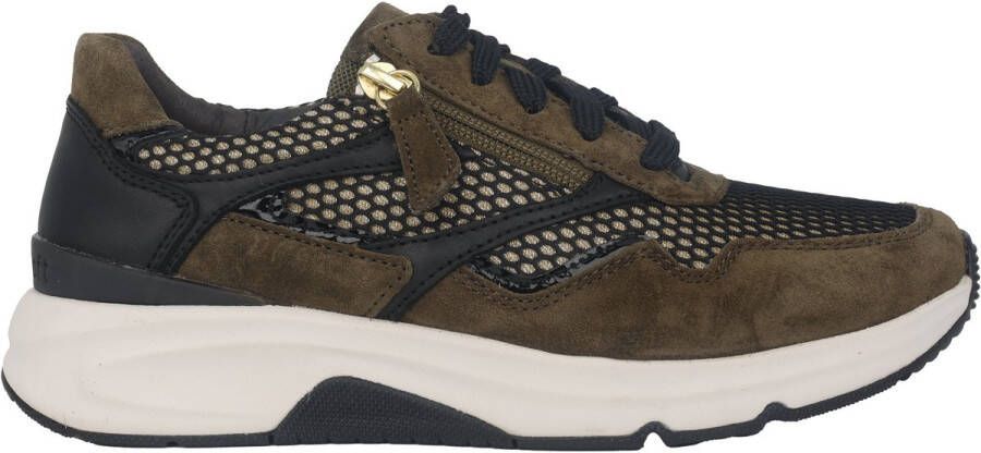 Gabor rollingsoft sensitive 96.896.44 dames rollende wandelsneaker groen