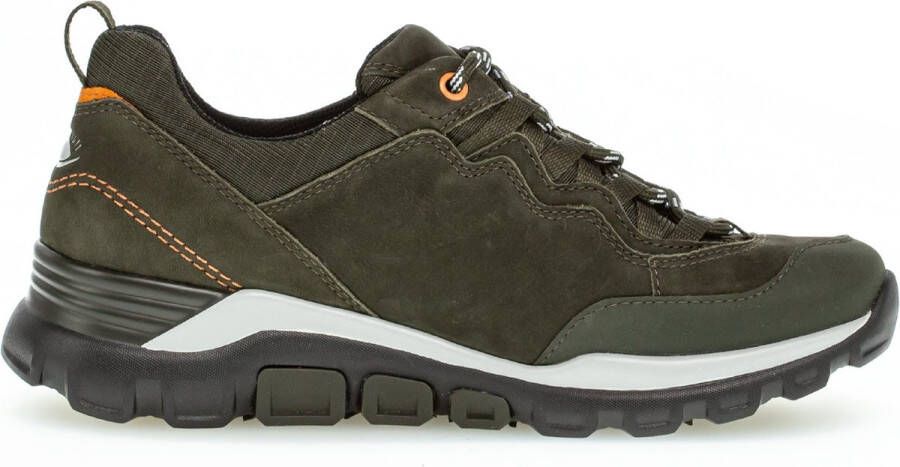 Gabor rollingsoft sensitive 96.927.43 dames rollende wandelsneaker groen waterdicht