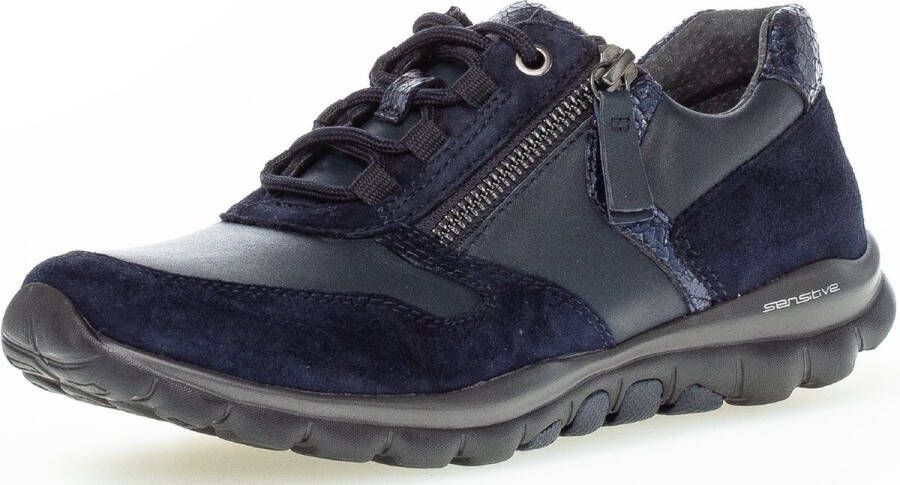 Gabor rollingsoft sensitive dames wandelsneaker blauw