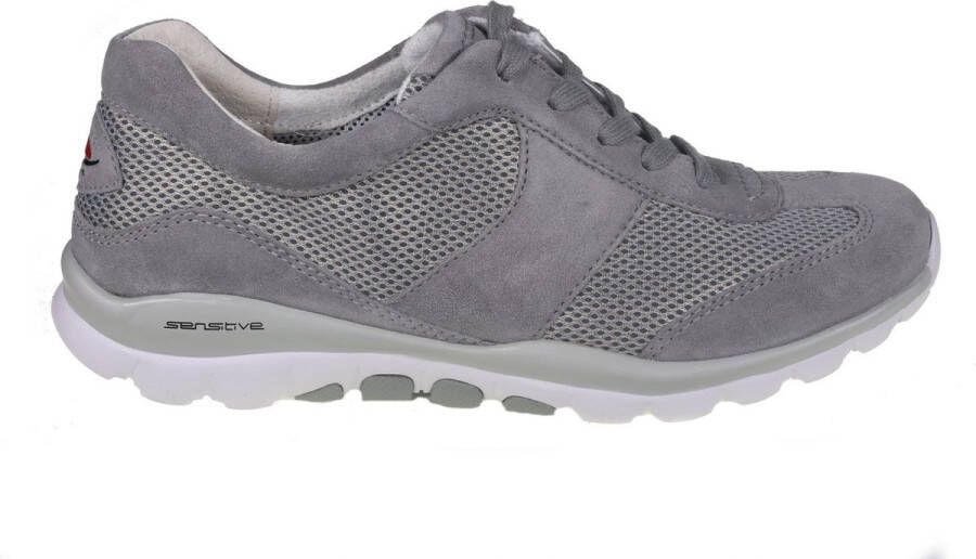 Gabor rollingsoft sensitive 66.966.39 dames rollende wandelsneaker grijs