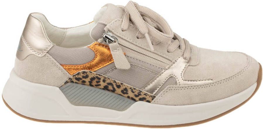 Gabor Rollingsoft Sneaker 66.958.33 Beige Oranje Print