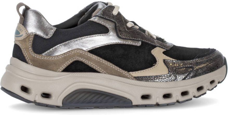 Gabor Rollingsoft Sneaker 76.986.23 Zwart Brons Combi