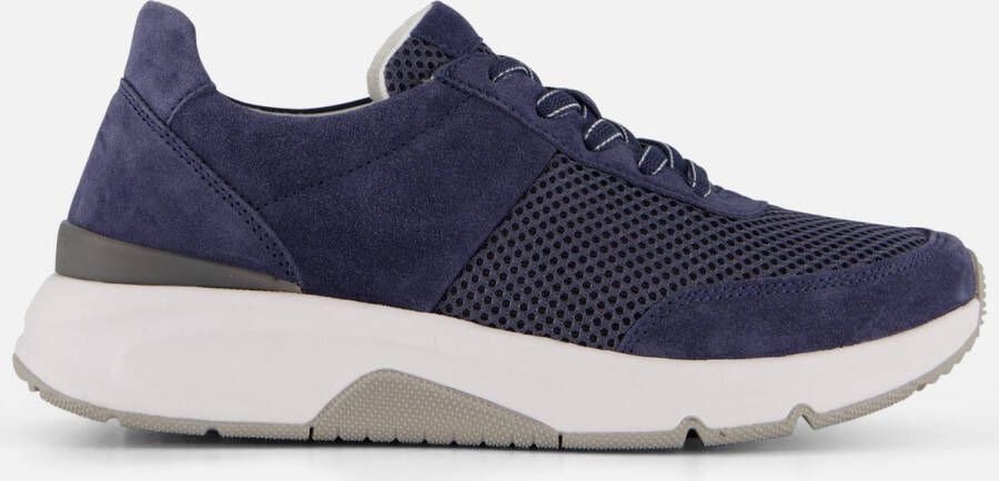 Gabor Rollingsoft Sneakers met sleehak vrijetijdsschoen lage schoen veterschoen logo op de hiel