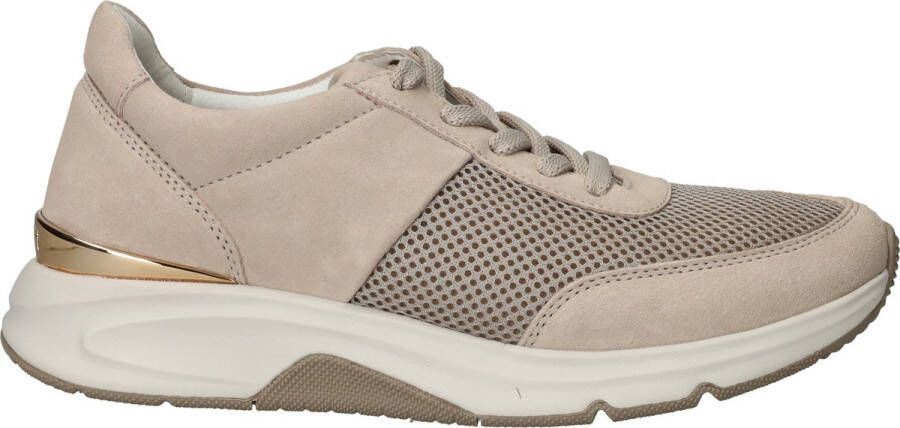 Gabor Rollingsoft Sneakers met sleehak vrijetijdsschoen lage schoen veterschoen logo op de hiel