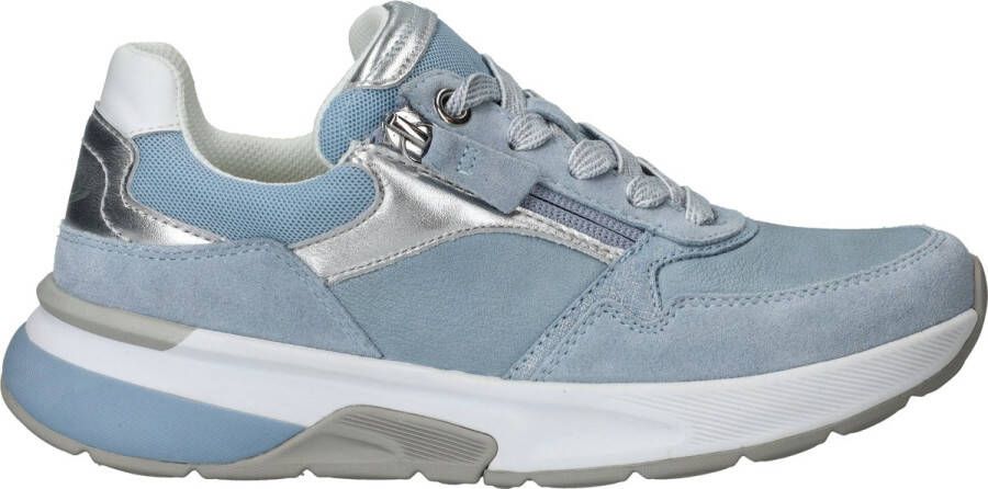 Gabor Rollingsoft Sneaker 66.847.36 Licht Blauw Leer Combi
