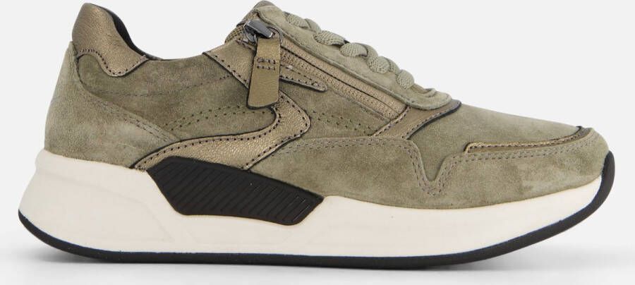 Gabor Rollingsoft Sneakers groen Suede Dames