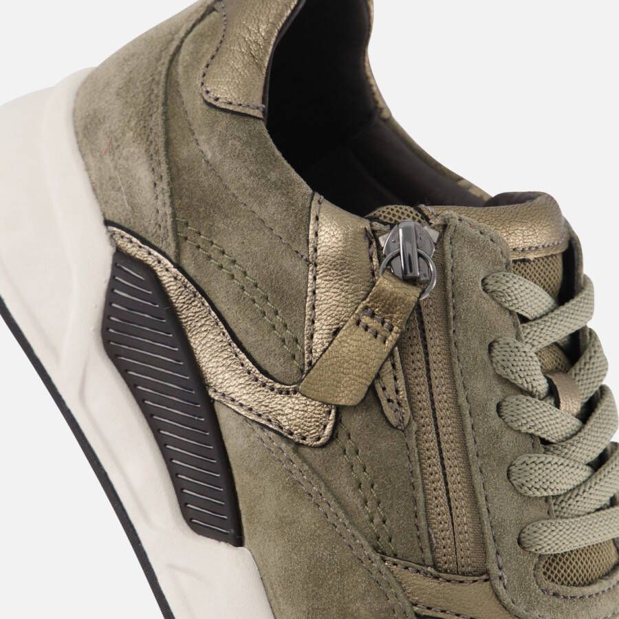 Gabor Rollingsoft Sneakers groen Suede Dames