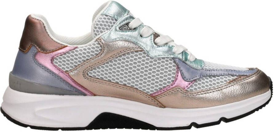 Gabor Rollingsoft Sneakers met sleehak vrijetijdsschoen halfschoen veterschoen met gepolsterde schacht