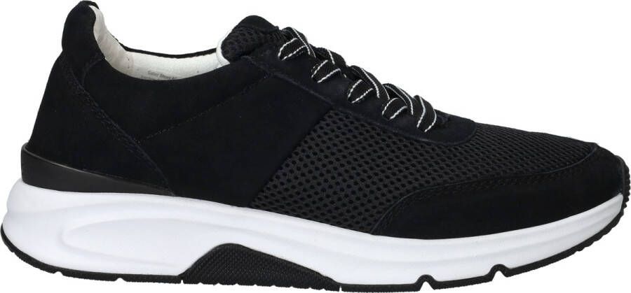 Gabor Rollingsoft Sneakers met sleehak vrijetijdsschoen lage schoen veterschoen logo op de hiel