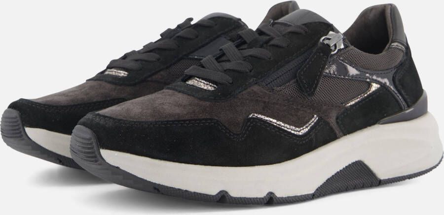Gabor Rollingsoft Sneakers zwart Suede Dames