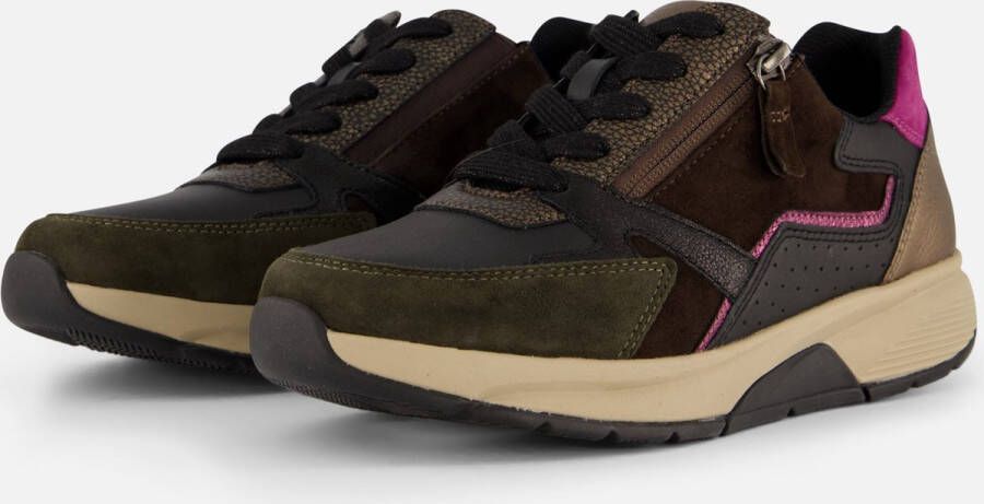 Gabor rollingsoft sensitive 56.878.63 dames rollende wandelsneaker zwart