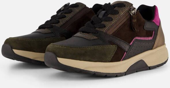 Gabor rollingsoft sensitive 56.878.63 dames rollende wandelsneaker zwart