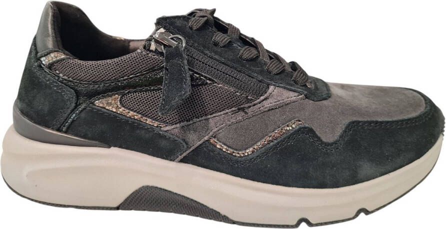 Gabor Rollingsoft Sneakers zwart Suede Dames
